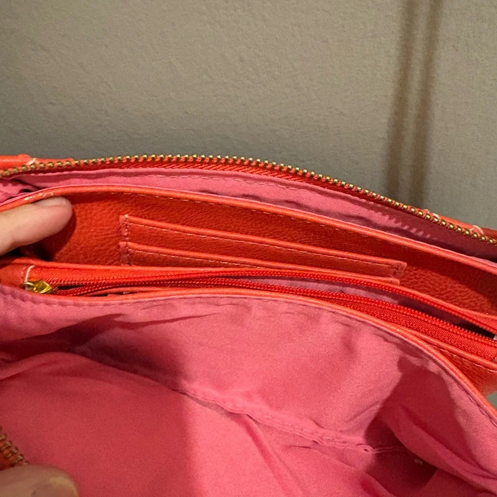 Elegant Coral Crossbody Bag